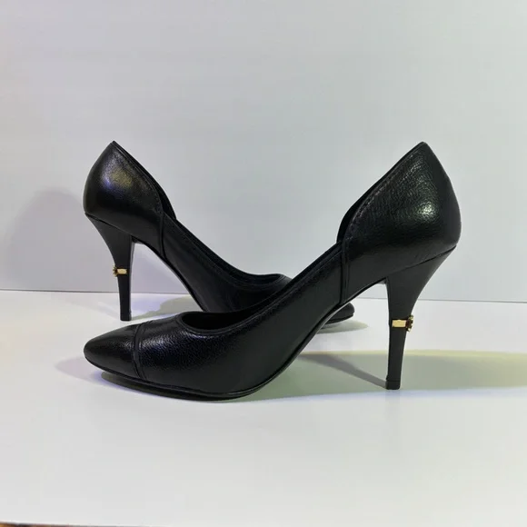 Tory Burch - Sleek Black Stiletto Heels with Pointed Toe - 9 - Picture 2 of 13